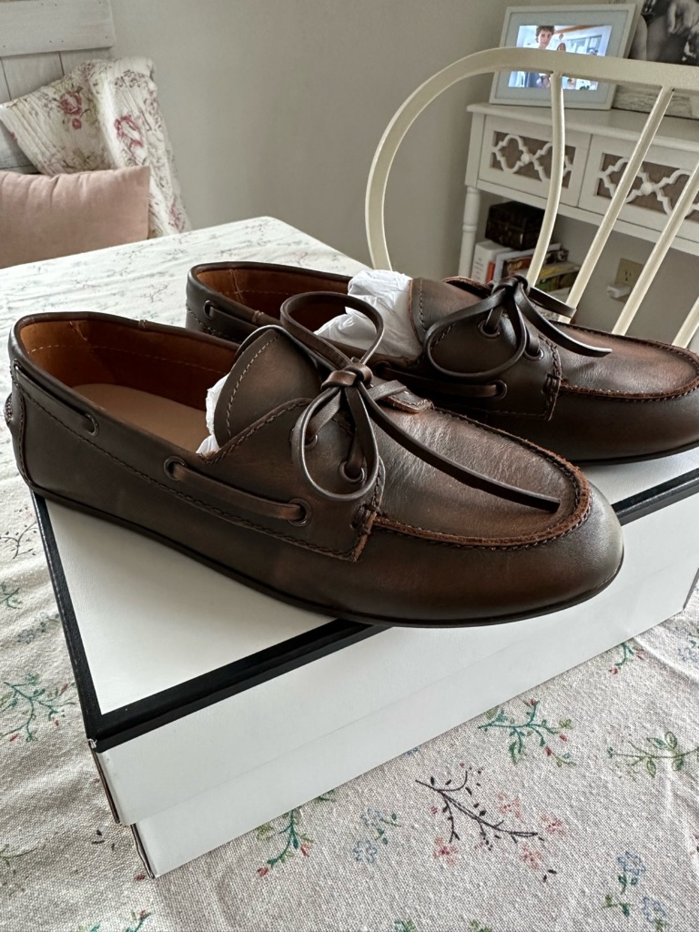 Steve Madden Women’s Dark Brown Leather Boat Loafers
